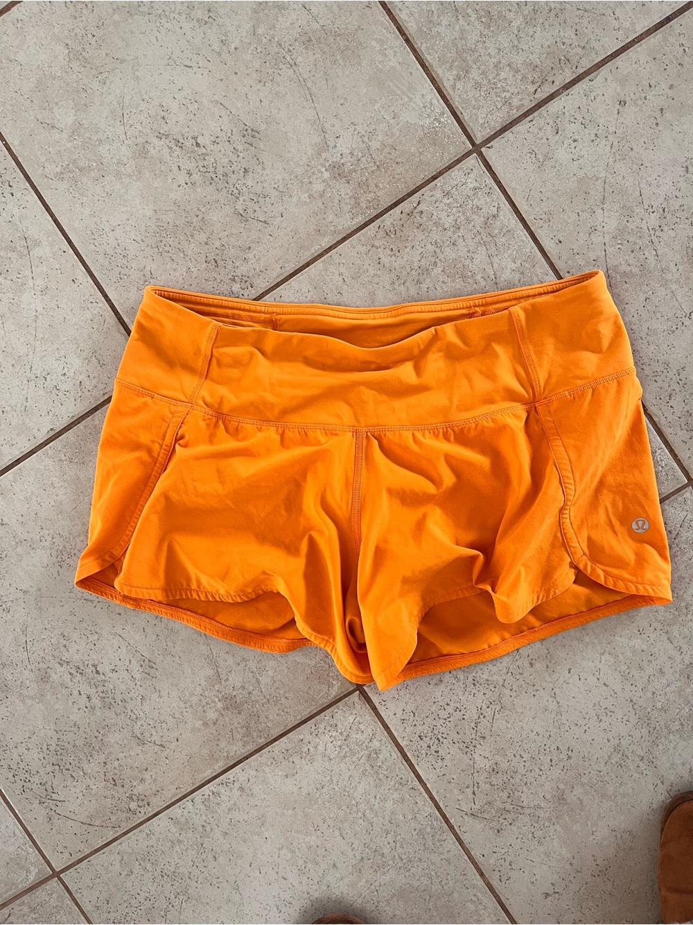 lululemon athletica Bright Orange Women's Athletic Shorts